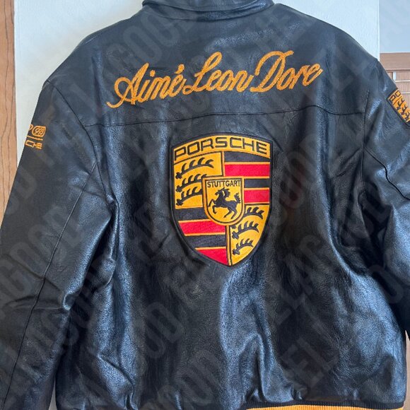 Aime Leon Dore x Porsche 993 Turbo Leather Club 2021 Prototype Jacket - Picture 2 of 5